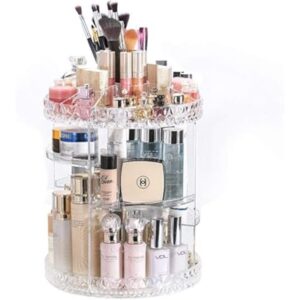 makeup organizer 360degree rotating adjustable multifunction acrylic cosmetic storage 168.0